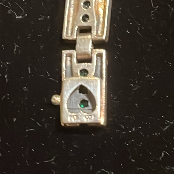 Chrome Diopside marcasite bracelet - Picture 6 of 9